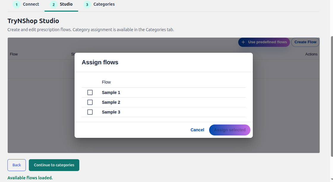 EPF documentation screenshot: Manage flows in Studio