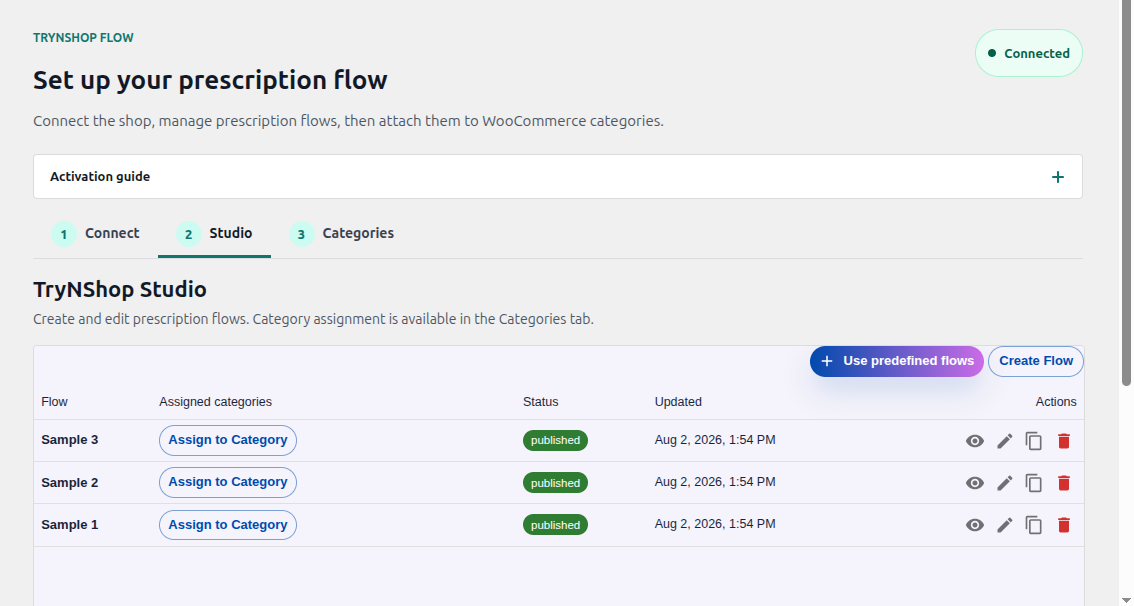 EPF documentation screenshot: Use predefined flows