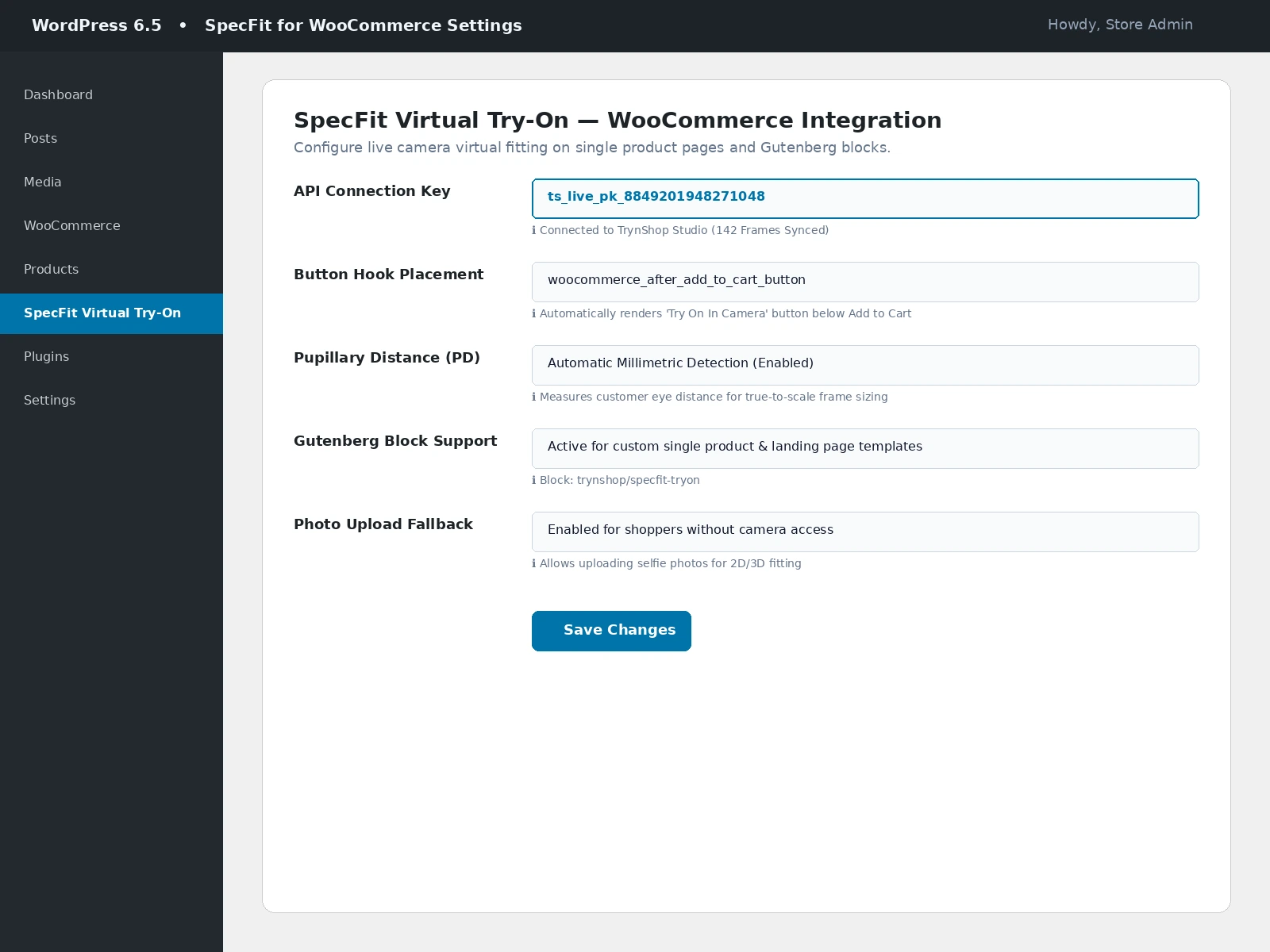 SpecFit for WooCommerce & WordPress preview